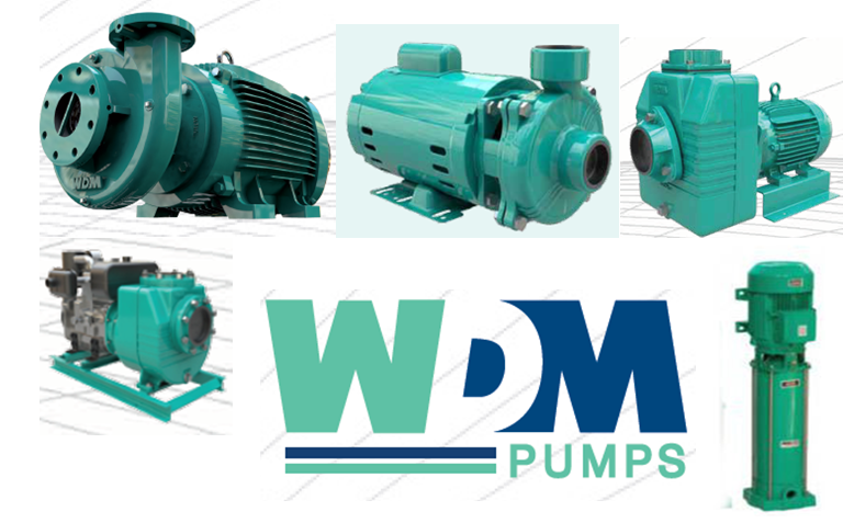 A collection of pumps manufactured by WDM Pumps